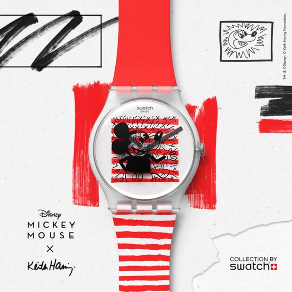 Swatch Keith Haring X Disney Mickey Mouse Mariniere Watch